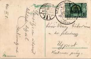 Szatmárnémeti, Satu Mare; pályaudvar, vasútállomás / railway station + "1940 Szatmárnémeti viss...