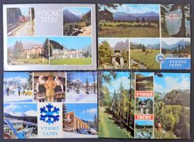 66 db MODERN Magas-Tátrai képeslap / 66 modern postcards from the High Tatras (Vysoké Tatry)