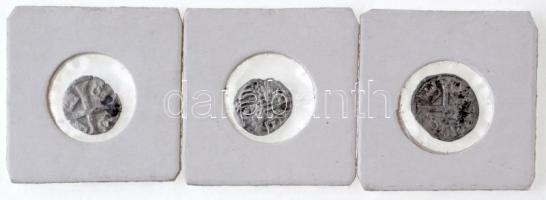 1387-1427. Parvus Ag "Zsigmond" (3x) T:3 Hungary 1387-1427. Parvus Ag "Sigismund&quot...