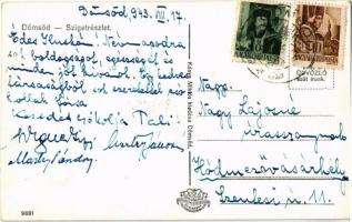 1943 Dömsöd, Szigetrészlet. Kónya Miklós kiadása