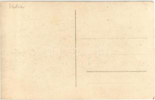 Első világháborús katonai fotó az olasz frontról, szobor a téren / WWI K.u.K. (Austro-Hungarian) mil...