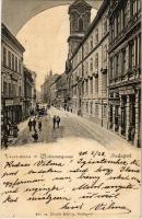 1901 Budapest V. Váci utca, Mannheim Simon Magánzálogháza, Luszt Sándor és Keszler József üzlete / Waitznergasse. Divald Károly 424. sz.
