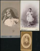 cca 1870-1930 9 db keményhátú fotó és kép klf magyar műtermekből