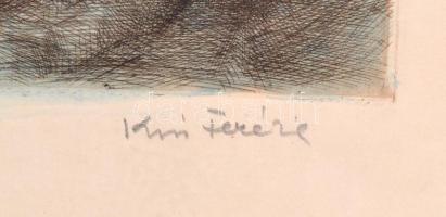 Kiss Terézia (1928- ): Virágcsokor. Színezett rézkarc 26x20 cm