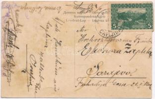 Capljina, Tabakeinlösamt und Gartenanlagen / tobacco factory, park + "K.und K. Bahnpost Capljin...