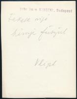 cca 1934 Kinszki Imre (1901-1945) budapesti fotóművész hagyatékából, pecséttel jelzett, feliratozott...