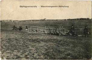 1915 Gépfegyverosztály / Maschinengewehr Abteilung / WWI Austro-Hungarian K.u.K. military, machine gun division, field practice (EK)