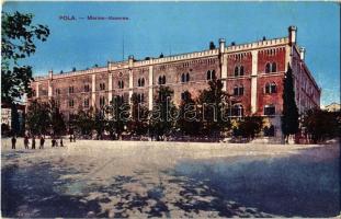 Pola, Pula; K.u.K. Kriegsmarine Marine Kaserne / Austro-Hungarian Navy barracks + K.u.K. Maschinenschul-Kommando