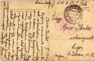 K.u.K. Kriegsmarine Ringkampf Nr. 1037. Phot. A. Hauger, Pola, 1917 / Austro-Hungarian Navy, mariner...