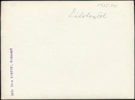 1935. augusztus, Kinszki Imre (1901-1945) budapesti fotóművész pecséttel jelzett, feliratozott, vint...