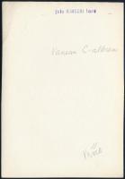 cca 1936 Kinszki Imre (1901-1945) budapesti fotóművész pecséttel jelzett, feliratozott, vintage fotó...