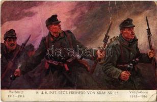 Weltkrieg 1914-1916 - K.u.K. Inft.-Regt. Freiherr von Kray Nr. 67. Verlag K.u.K. Kmdo. der 27. Inf. Trp. Dion. / WWI Austro-Hungarian military infantry regiment s: Hans Larwin (fa)