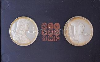 Ausztria 1969. I.Miksa és Burgundiai Mária házassága peremén jelzett ezüst emlékérem sérült eredeti tokban (17,59g, 17,72g/0.900/34mm) T:1- (PP) patina Austria 1969 Wedding of Maximilian I. and Mary of Burgundy hallmarked on edge Ag commemorative medal in damaged original case (17,59g, 17,72g/0.900/34mm) C:AU (PP) patina