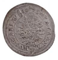 1675K-B 15kr Ag "I. Lipót" Körmöcbánya, lapkavég (6,14g) T:2 karc, kissé hullámos / Hungar...