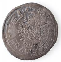 1674K-B 15kr Ag "I. Lipót" (5,58g) T:2- anyaghiba
Hungary 1674K-B 15 Kreuzer Ag "Leo...