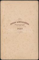 cca 1864 Achtzehner József (?-?) fényképész pesti műtermében készült, vizitkártya  méretű, vintage f...