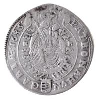 1685K-B 15kr Ag "I. Lipót" (5,16g) T:2- karc Hungary 1685K-B 15 Kreuzer Ag "Leopold I...
