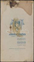 cca 1905 Kolozsvár, Joánovics testvérek kolozsvári műtermében készült vintage fotó, hátoldala foltos...