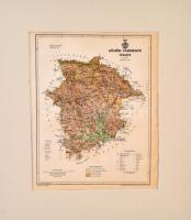 1894 Gömör vármegye térképe,1:500.000, tervezte: Gönczy Pál, Pallas Nagy Lexikona, Bp., Posner, paszpartuban, 28x23 cm