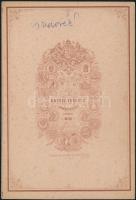 cca 1863 Szombathely, Knebel Ferencz (1835-1911) szombathelyi fényképész műtermében készült, kabinet...