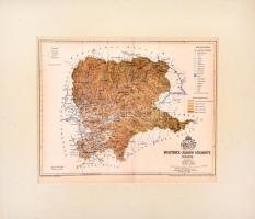 1893 Beszterce-Naszód vármegye térképe,1:470.000, tervezte: Gönczy Pál, Pallas Nagy Lexikona, Bp., Posner, paszpartuban, 23x28 cm