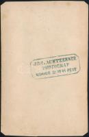 cca 1860 Pest, Achtzehner József (?-?) fényképész pesti műtermében készült, vizitkártya  méretű, vin...