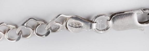 Ezüst(Ag) szívmintás nyaklánc, jelzett, h: 42 cm, nettó: 8,2 g