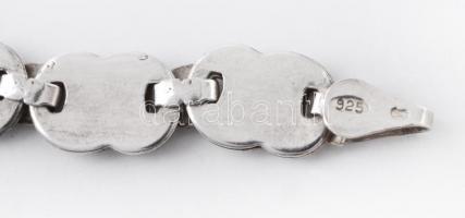 Ezüst(Ag) fantáziaszemes nyaklánc, jelzett, h: 41,5 cm, nettó: 20,1 g