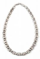 Ezüst(Ag) fantáziaszemes nyaklánc, jelzett, h: 41,5 cm, nettó: 20,1 g