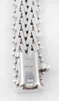 Ezüst(Ag) fonott mintás masszív nyaklánc, jelzett, h: 46 cm, nettó: 36,5 g