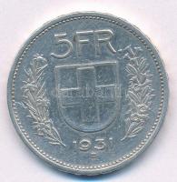 Svájc 1931B 5Fr Ag T:2 Switzerland 1931B 5 Francs Ag C:XF Krause KM#40
