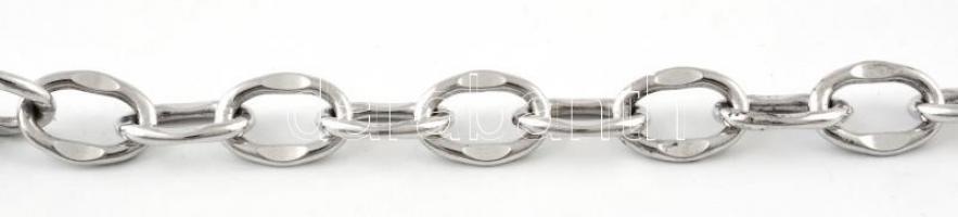 Ezüst(Ag) oválszemes anker karkötő, jelzett, h: 19 cm, nettó: 12,2 g