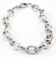 Ezüst(Ag) oválszemes anker karkötő, jelzett, h: 19 cm, nettó: 12,2 g