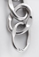 Ezüst(Ag) oválszemes anker karkötő, jelzett, h: 19 cm, nettó: 12,2 g