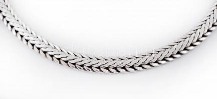 Ezüst(Ag) fonott kígyó karkötő, jelzett, h: 18,5 cm, nettó: 5,5 g