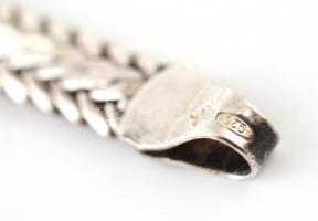 Ezüst(Ag) fonott kígyó karkötő, jelzett, h: 18,5 cm, nettó: 5,5 g