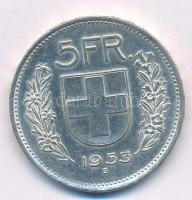 Svájc 1953B 5Fr Ag T:1-,2 Switzerland 1953B 5 Francs Ag C:AU,XF Krause KM#40