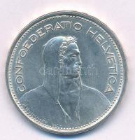 Svájc 1966B 5Fr Ag technológiai hibás veret (lapkahiba) T:1- 
Switzerland 1966B 5 Francs Ag struck ...