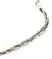 Ezüst(Ag) triplaszálas karkötő, jelzett, h: 19,5 cm, nettó: 5,3 g