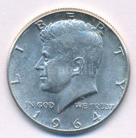 Amerikai Egyesült Államok 1964. 1/2$ Ag Kennedy T:1-  USA 1964. 1/2 Dollar Ag Kennedy C:AU  Krause KM#202