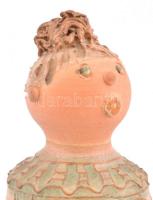 Kiss Roóz Ilona (1920-2010): Mázas kerámia szobor, jelzett, hibátlan. m: 20 cm