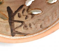 Kiss Roóz Ilona (1920-2010): Mázas kerámia szobor, jelzett, hibátlan. m: 20 cm