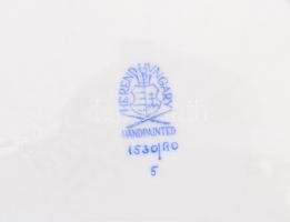 Herendi Rotschild mintás csontos tálka. Kézzel festett, jelzett, hibátlan. 20x13 cm