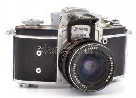 cca 1940 Ihagee Kine Exakta I. kisfilmes tükörreflex fényképezőgép, Pentacon 30mm f/3.5 objektívvel, elakadt zárszerkezettel / Vintage German SLR camera, with stucked shutter
