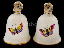 Herendi Rotschild mintás csengőcske, egyik nyelv nélkül Kézzel festett, jelzett, hibátlan. m:5,5 cm