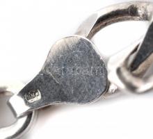 Ezüst(Ag) nagy szemű figaro nyaklánc, jelzett, h: 45 cm, nettó: 18,5 g