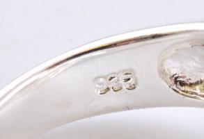 Ezüst(Ag) extravagáns köves gyűrű, jelzett, méret: 544, bruttó: 7 g