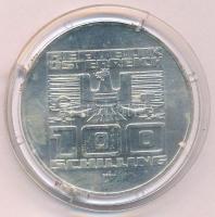 Ausztria 1975. 100Sch Ag "20 éves az Államszerződés" sérült kapszulában T:1 Austria 1975. ...