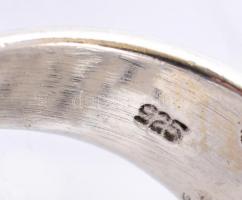 Ezüst(Ag) sárkányszárnyas áttört gyűrű, jelzett, méret: 52, nettó: 7,4 g