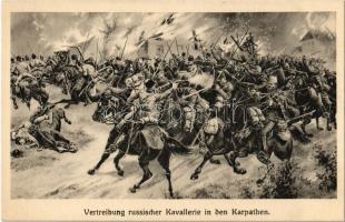 Vertreibung russischer Kavallerie in den Karpathen / WWI Austro-Hungarian K.u.K. military, expulsion of Russian cavalry in the Carpathians. M.M.S. III/2. Nr. 80.